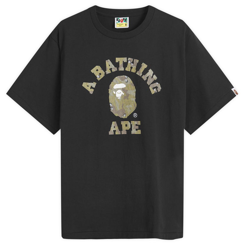 T-shirt BAPE Bitmap College T-Shirt Svart | 001TEK801039M-BLK