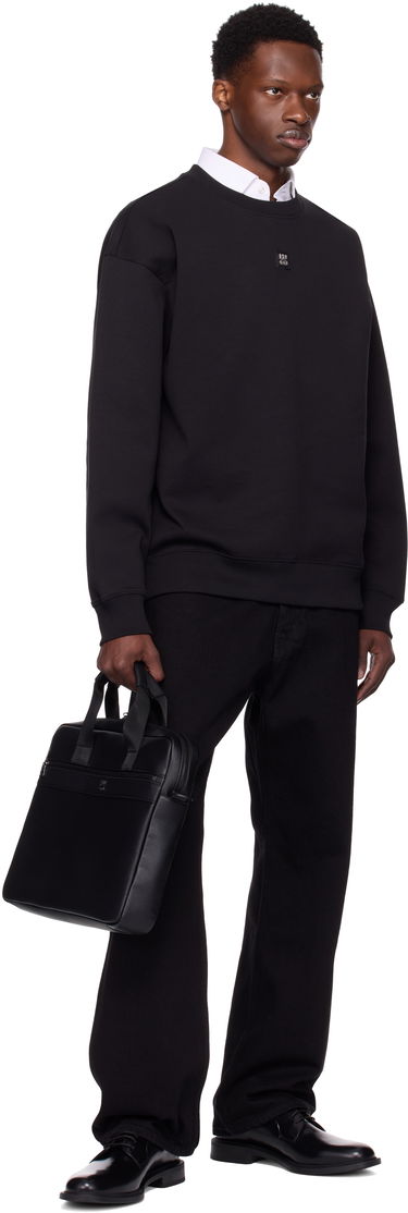 Sweatshirt BOSS Hugo Stacked Logo Sweatshirt Svart | 50533689, 3
