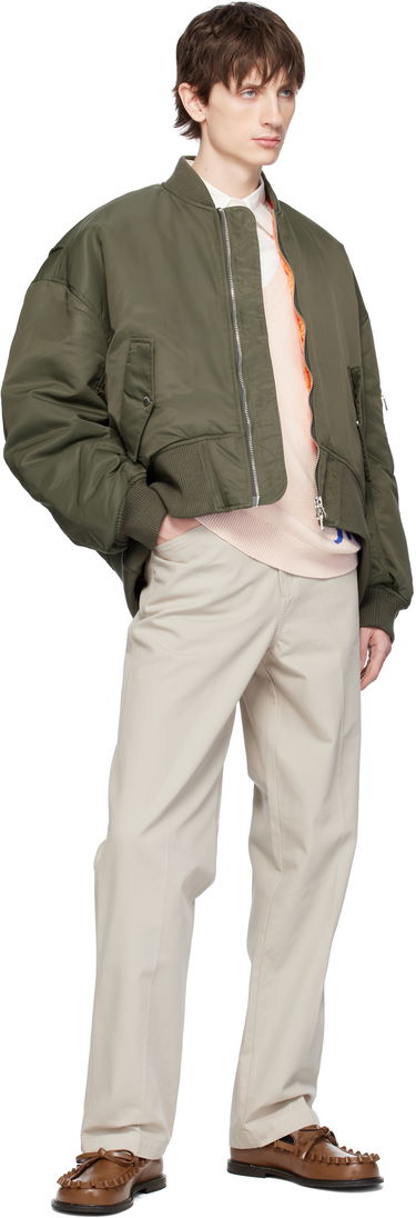 Bomberjacka JW Anderson JW Anderson Oversized Bomber Jacket with Curved Hem Grön | JK0357-PG1696, 3