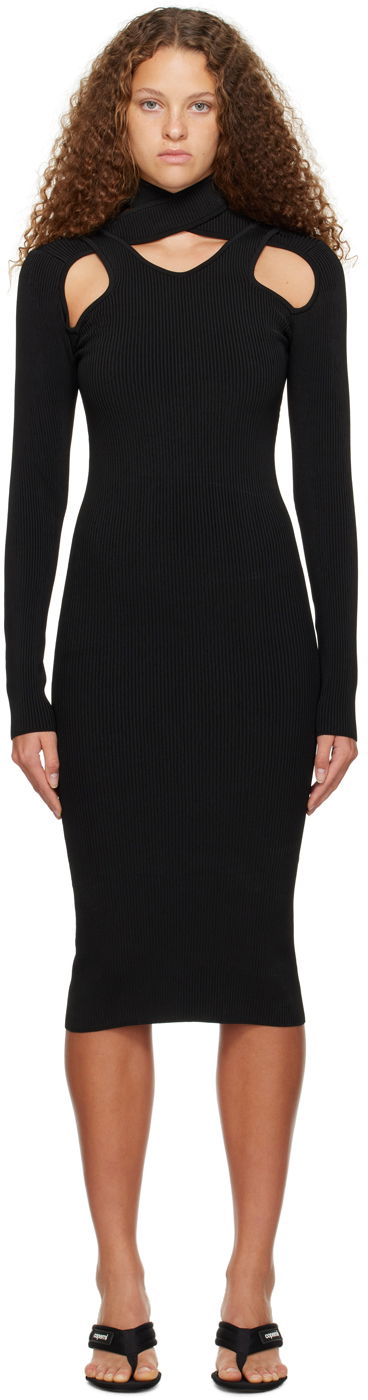 Klä Coperni Coperni Cutout Midi Dress Svart | COPML16600