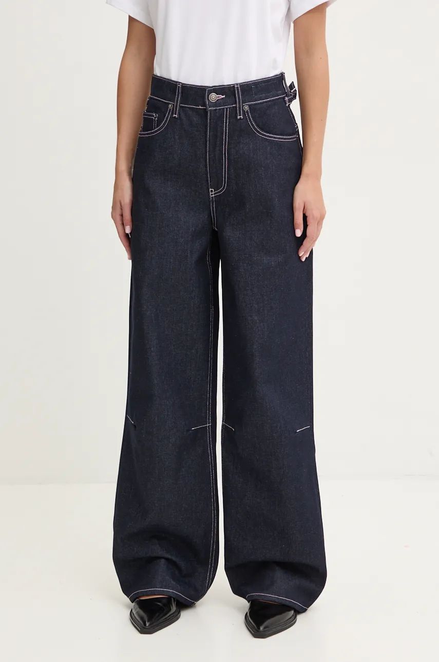 Jeans Fiorucci High Waist Wide Leg Jeans Blå | W01FPDJE181DN01DN06, 0