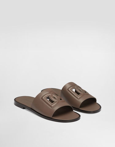 Tillbehör Dolce & Gabbana Dolce & Gabbana Calfskin Slides Beige | A80397AO6028K327, 1