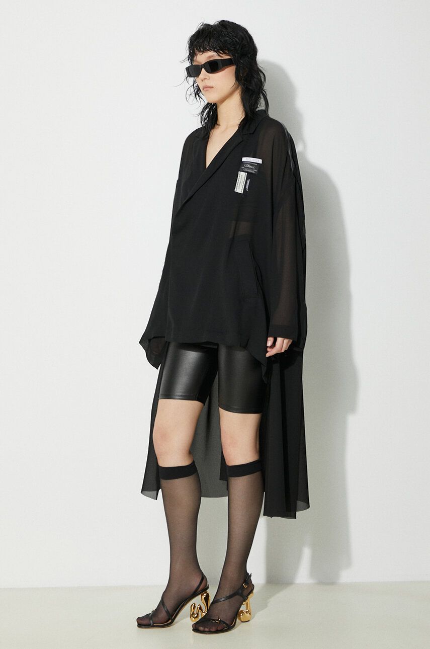 Skjorta UNDERCOVER Undercover Asymmetric Sheer Shirt Svart | UC1D1304.2, 0