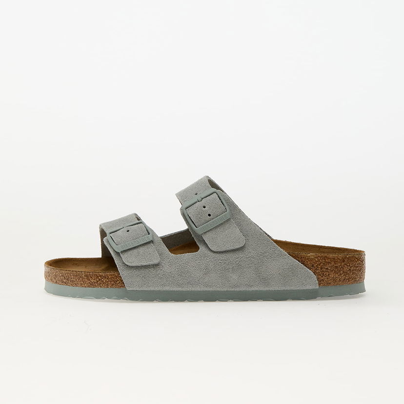 Sneakers och skor Birkenstock Birkenstock Arizona Suede Leather Slides Grå | 1029146