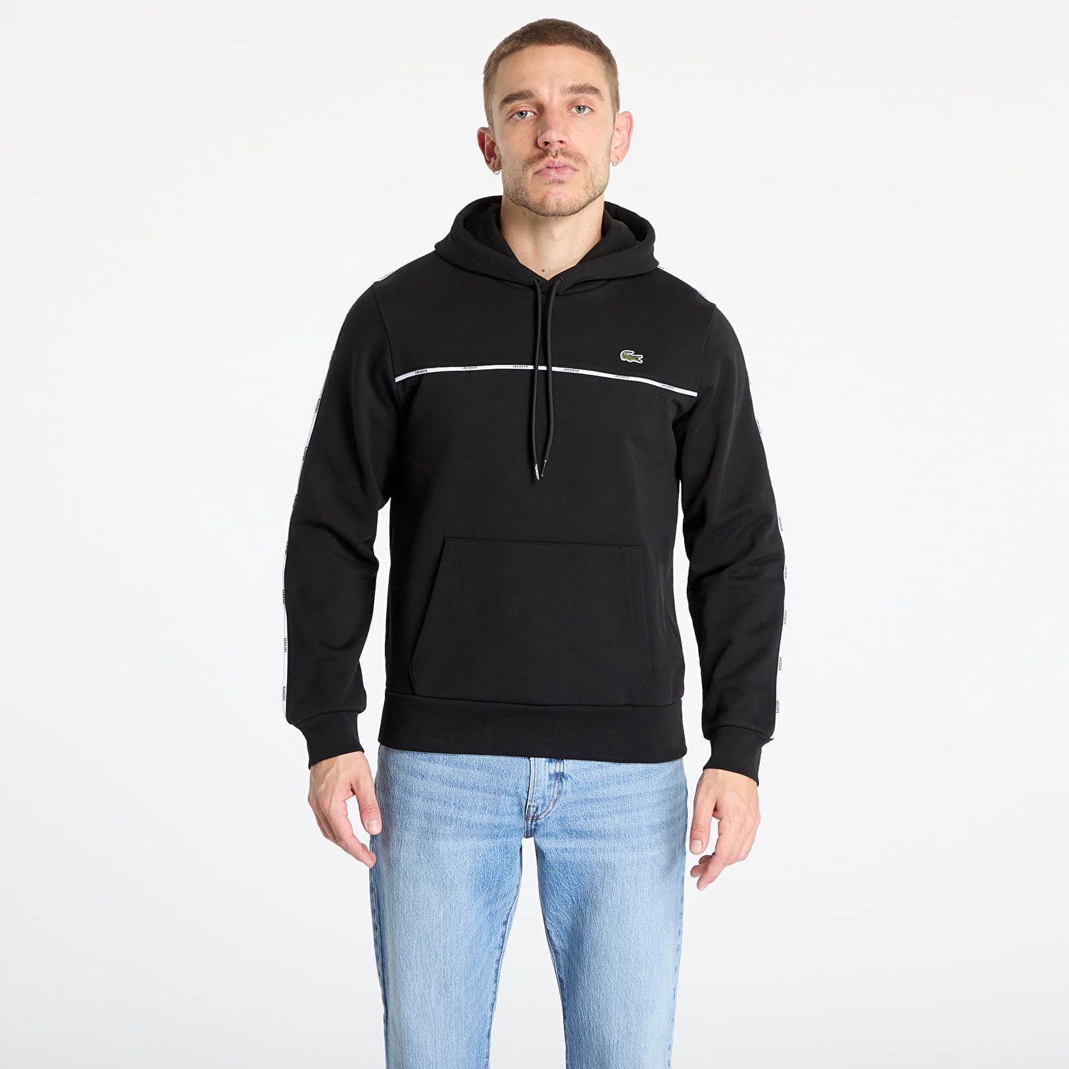 Sweatshirt Lacoste LACOSTE Non Brushed Fleece Hoodie Svart | SH9808 031, 0