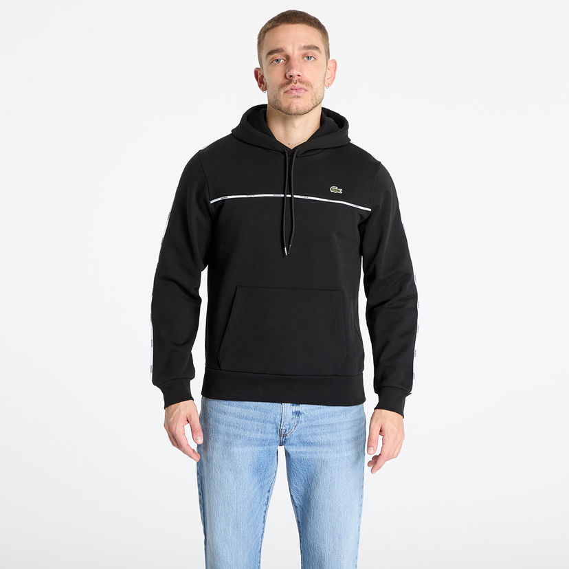 Sweatshirt Lacoste LACOSTE Non Brushed Fleece Hoodie Svart | SH9808 031