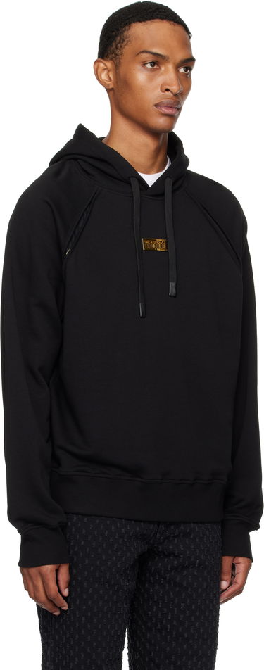 Sweatshirt Versace Outline Barocco Relaxed-Fit Hoodie Svart | E78GAI314_EF0010, 1