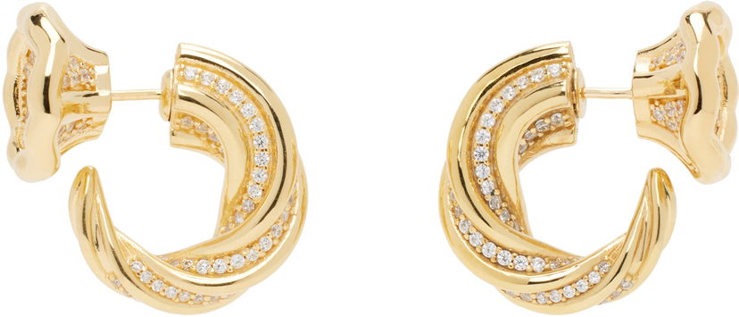 Örhängen Bottega Veneta Designer Knot Crystal Earrings Metallisk | 804644 VBOB6
