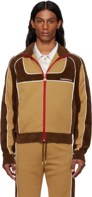 Träningsoverall Casablanca Casablanca Chenille Panelled Track Jacket Brun | MS25-JTP-342-01, 0
