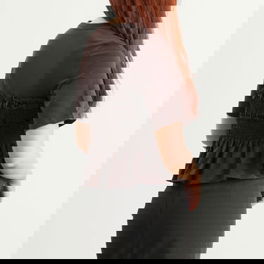 T-shirt Cecilie Bahnsen Cecilie Bahnsen Vilde Smocked T-Shirt Brun | 225RTW19004, 3