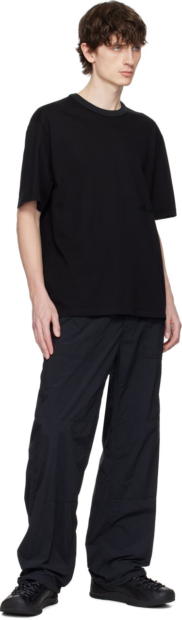 T-shirt Stone Island Stone Island Textured Mercerized Cotton Jersey T-Shirt Svart | K1S15 2100038 S0175, 3