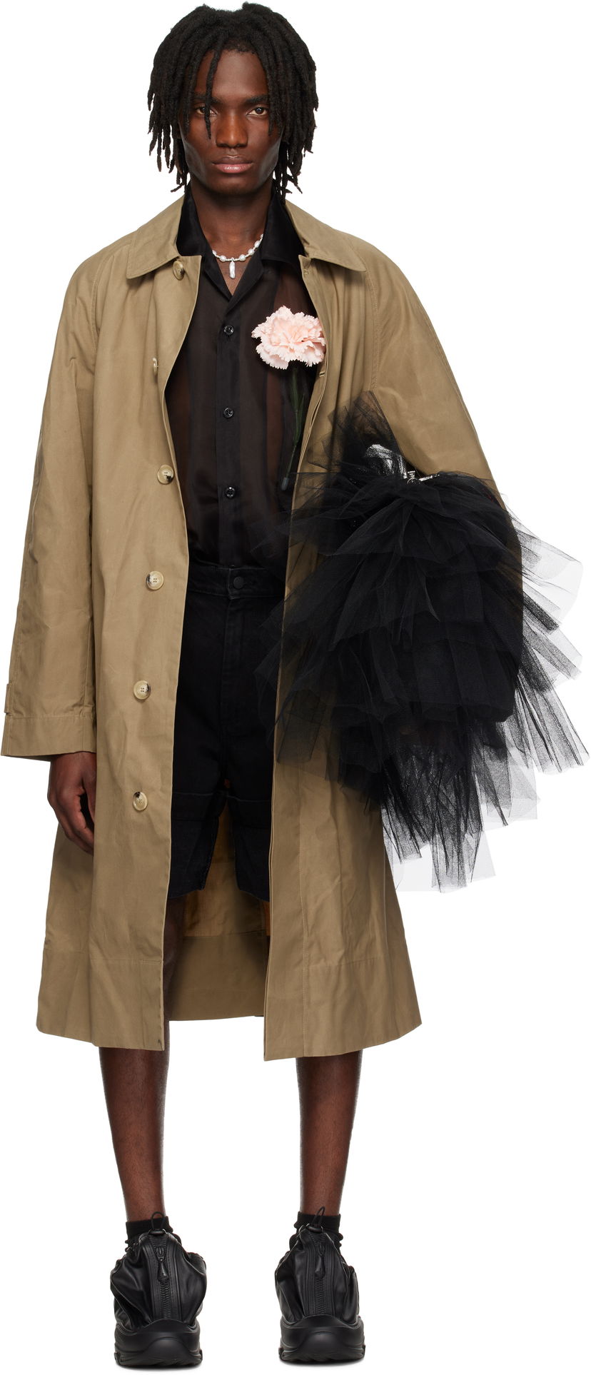 Trenchcoat Simone Rocha Simone Rocha Car Trench Coat Beige | 2068D 1247