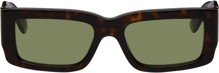 Solglasögon RETROSUPERFUTURE RETROSUPERFUTURE Notte Square Sunglasses Brun | 7IO