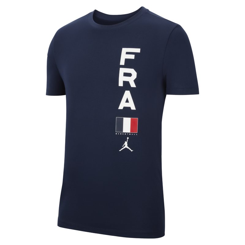T-shirt Nike France Jordan Dri-FIT Team Basketball T-Shirt Mörkblå | CT8791-419, 0