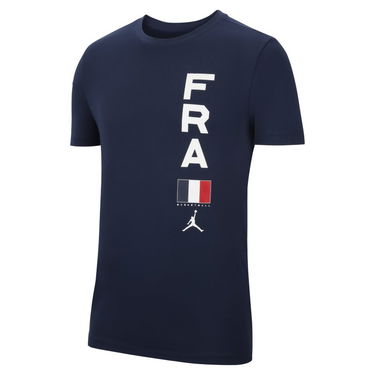 T-shirt Nike France Jordan Dri-FIT Team Basketball T-Shirt Mörkblå | CT8791-419, 0