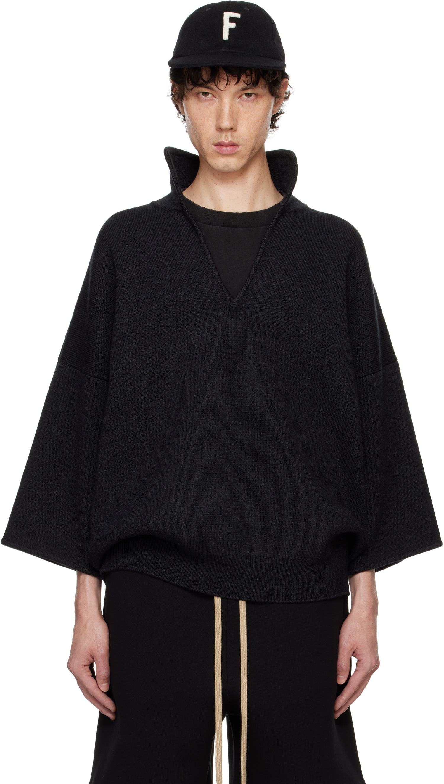 Polotröja Fear of God Merino Short Sleeve Polo Svart | FG24FW20-7351MER, 0