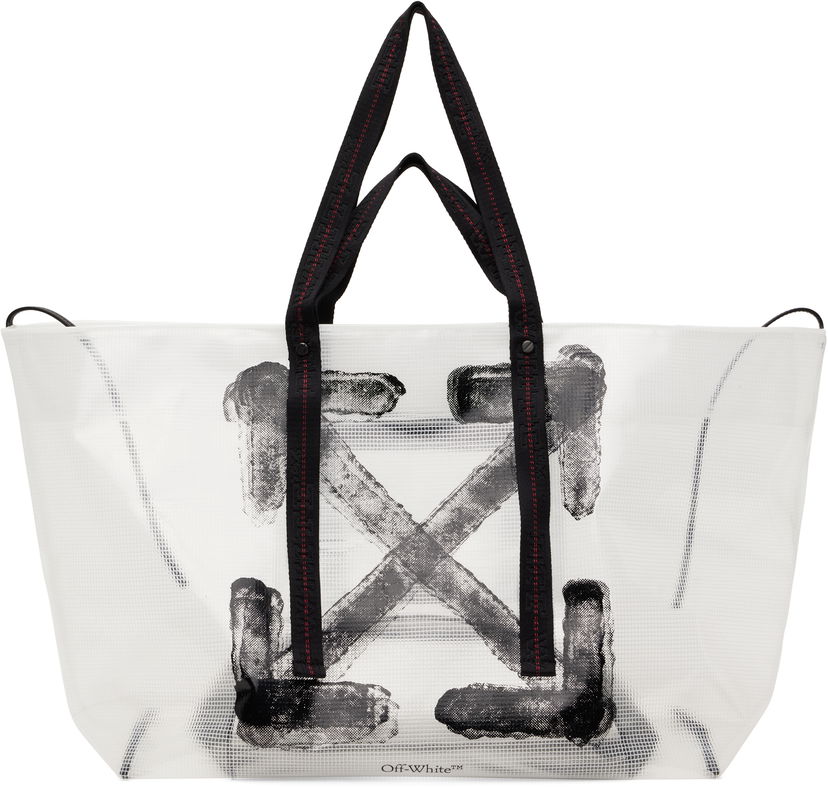 Tygpåse Off-White Off-White Ripstop Day Off Tote Bag Vit | OMNA20KS25FAB0017910