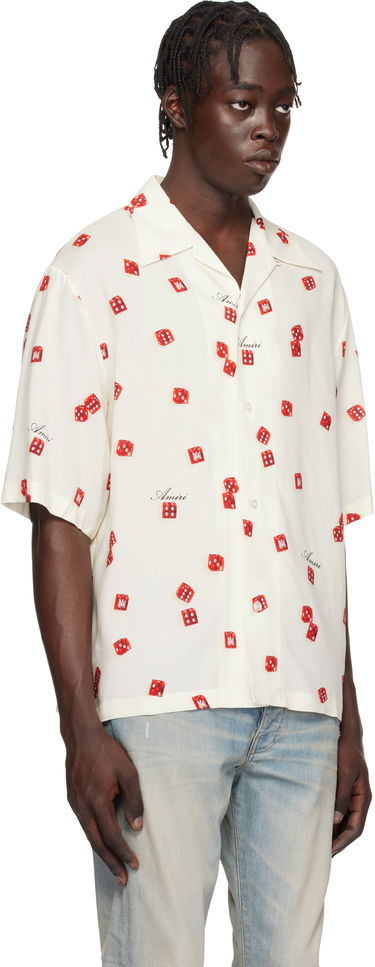 Skjorta AMIRI Dice Print Bowling Shirt Vit | AMSTCA1093, 1