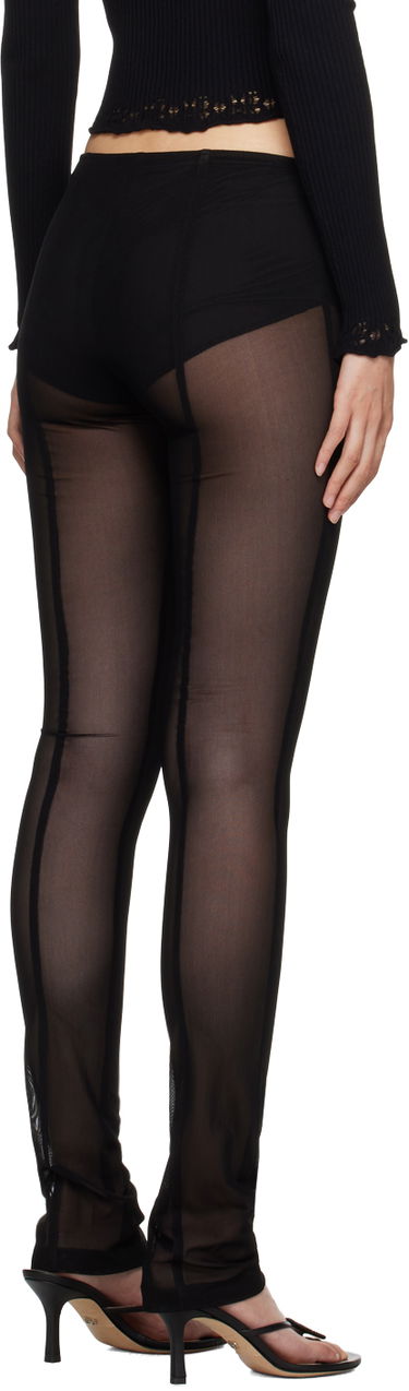 Damasker Blumarine Blumarine Sheer Panel Leggings Svart | A344P013A, 2