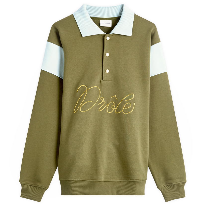 Polotröja Drôle de Monsieur Drole de Monsieur Logo Braided Polo Shirt Grön | H-PL154-CO127-LKK