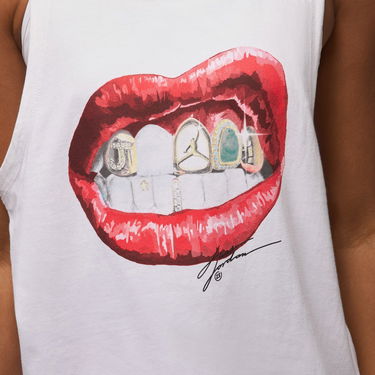 Linne Jordan Flight Sleeveless Graphic Tee Vit | HV0223-100, 3