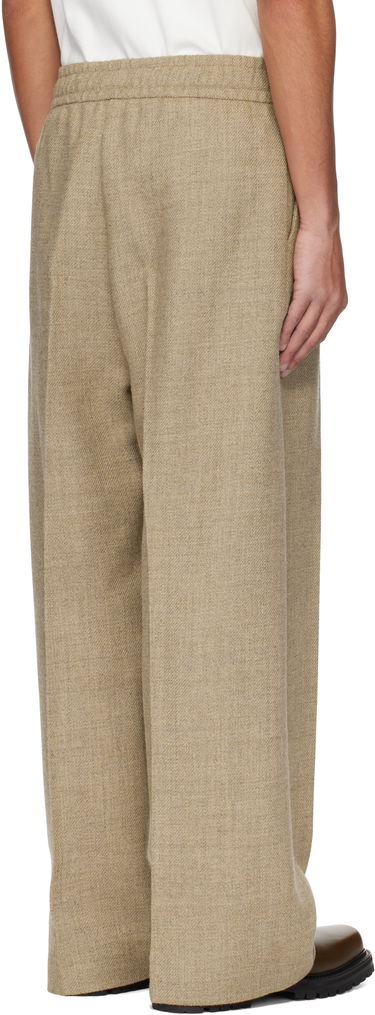Byxor Fear of God Fear of God Drawstring Wide Leg Trousers Beige | FGE240-407HSW, 2