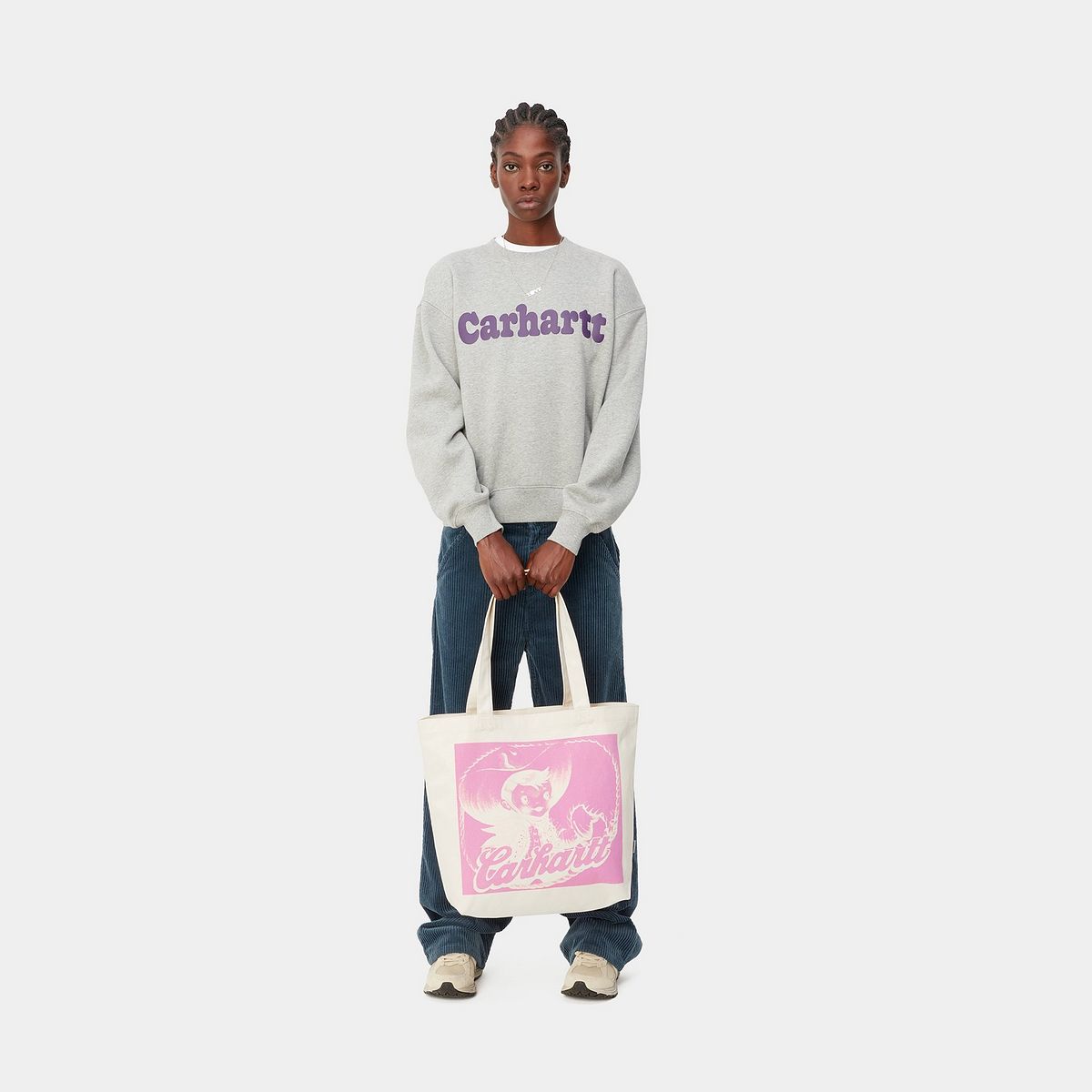 Tygpåse Carhartt WIP Canvas Graphic Tote "Buddy Print/Natural" Vit | I031597_1XI_XX, 1