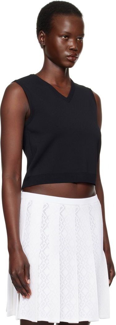 Linne Givenchy Sleeveless V-Neck Vest Svart | BW90TL4ZPG001, 1