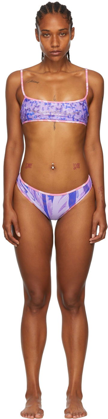 Badkläder Collina Strada Collina Strada Exclusive Recycled Nylon Bikini Purpur | XX2120