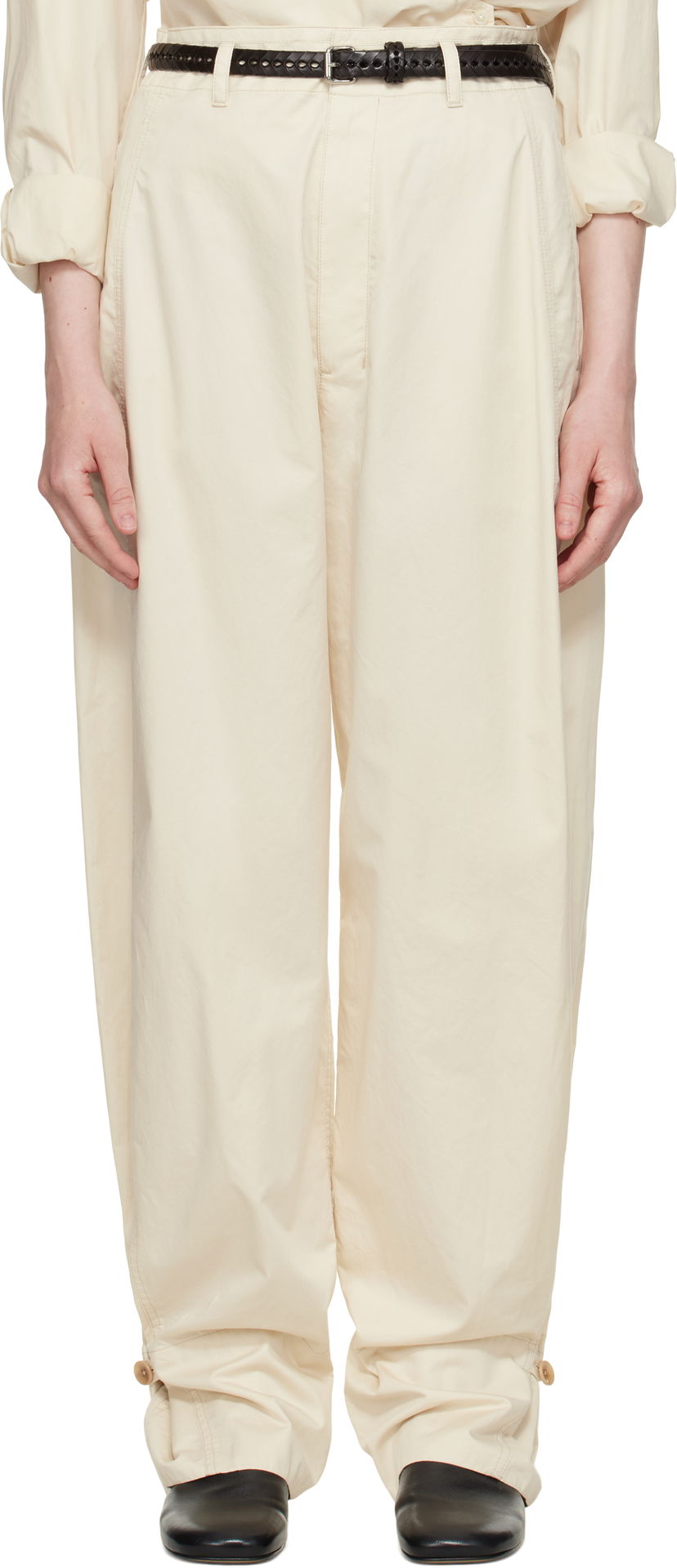 Byxor LEMAIRE Lemaire Soft Volume Trousers Beige | PA1182 LF1207