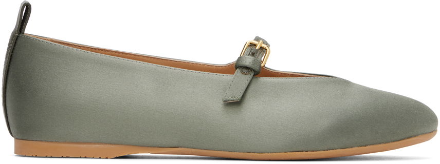 Kläder JW Anderson JW Anderson Satin Ballerina Flats Grön | ANW43033B 20113, 0