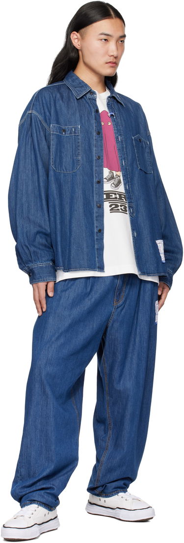 Skjorta Maison MIHARA YASUHIRO Maison MIHARA YASUHIRO Cotton Tencel Long-Sleeve Denim Shirt Blå | I12SH002, 3