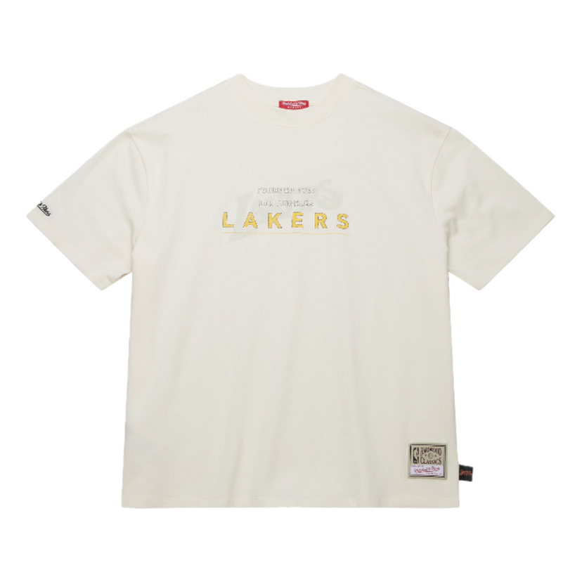 T-shirt Mitchell & Ness Mitchell & Ness Lakers NBA Lifestyle T-Shirt Vit | SS10162-LALCREA
