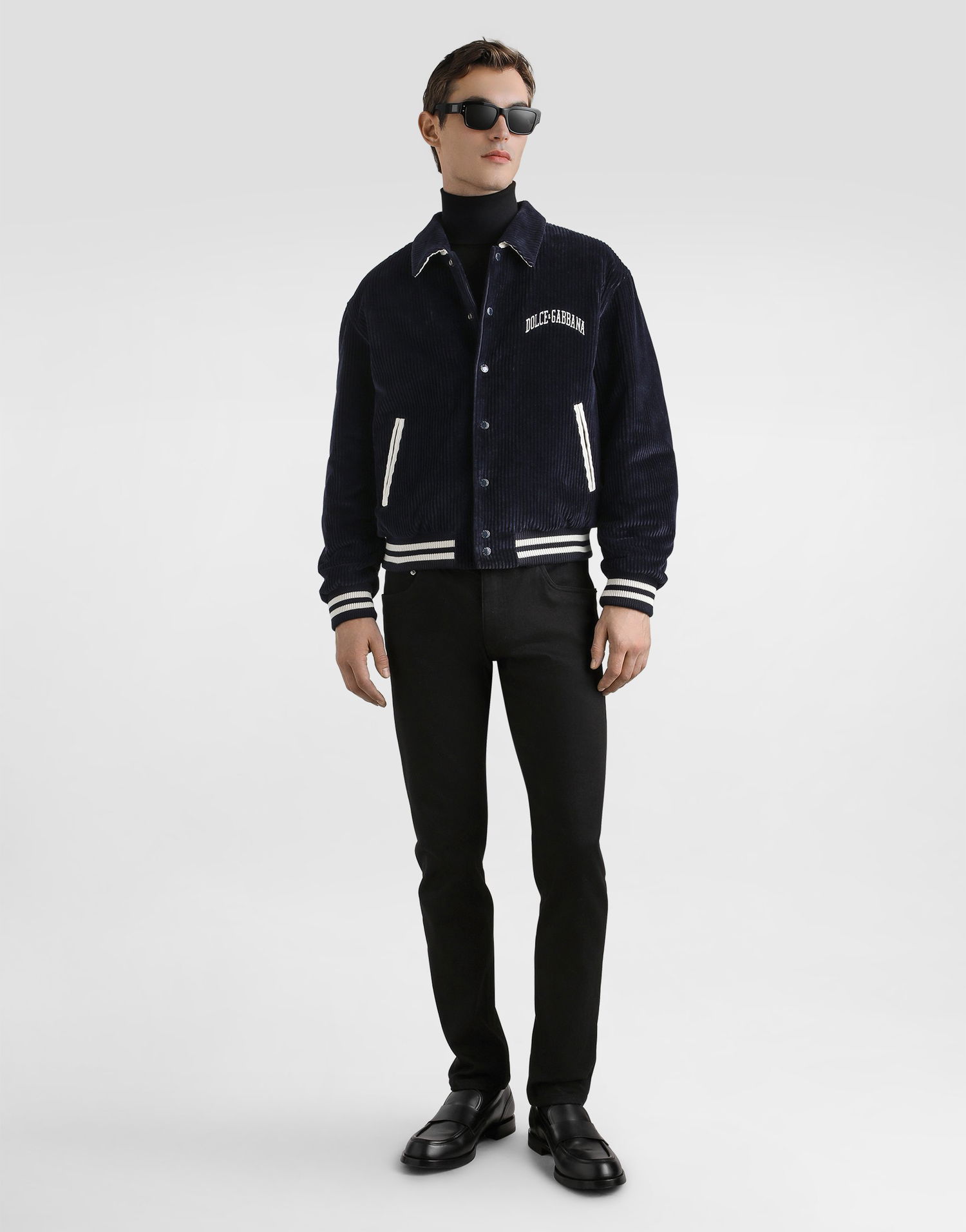 Bomberjacka Dolce & Gabbana Dolce & Gabbana Corduroy Bomber Jacket Mörkblå | G9BPXZFUVLIB0665, 1