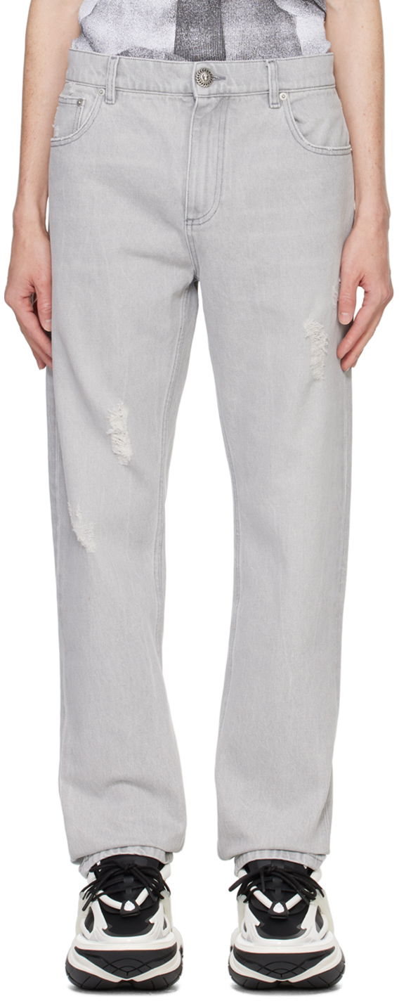 Jeans Balmain Regular Jeans Grå | DH0MI043DF12, 0
