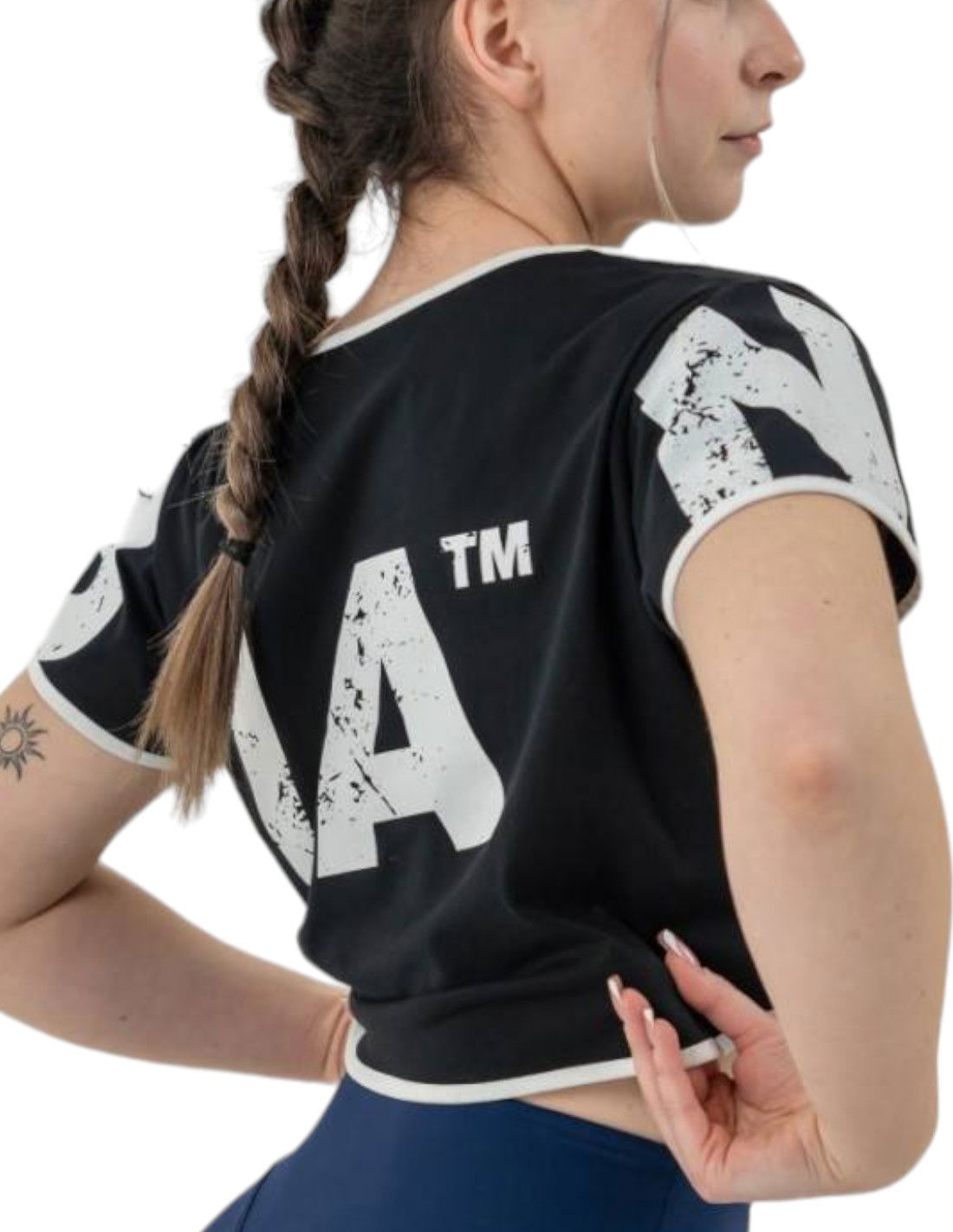 Crop top NEBBIA Oversized Crop Top GAME ON Svart | 62089100, 1