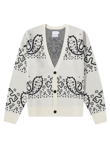 Sweater Rhude Bandana Stripe Cardigan Beige | RHSS22CA01037422