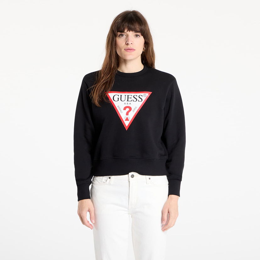 Sweatshirt GUESS Guess Original Fleece Sweatshirt Svart | W2YQ16KBA11-JBLK