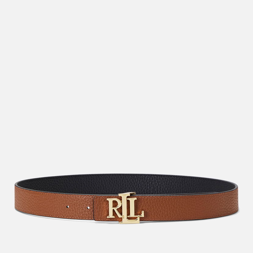 Bälten Polo by Ralph Lauren Lauren Ralph Lauren Women's Reversible 30 Medium Belt - Black/Lauren Tan - S Brun | 412912039001
