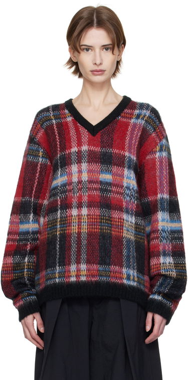 Sweater YMC YMC Vertigo Tartan V-Neck Sweater Flerfärgad | P8XMF, 0