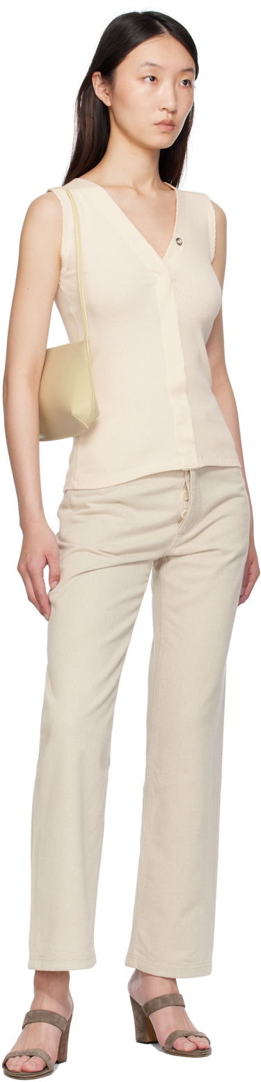 Jeans Baserange Baserange Tajo Wide-Leg Jeans Beige | TRTA-DE-SU25, 3