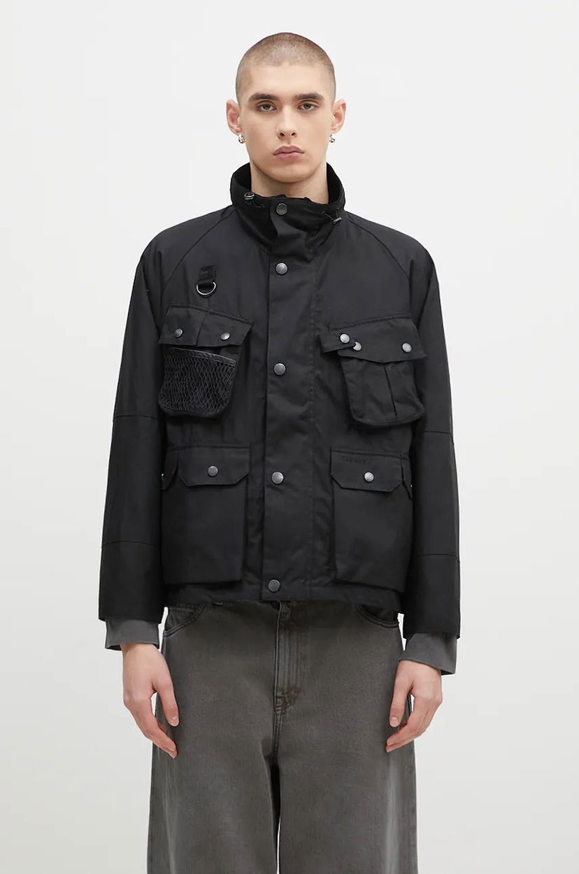 Parkas Barbour Wax Jacket Oversize Svart | MWX2337