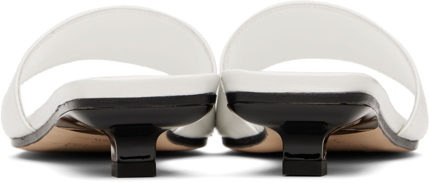 Skovård BY FAR BY FAR Ceni Kitten Heel Mules Vit | MWFHO014CL034WH025PL, 1