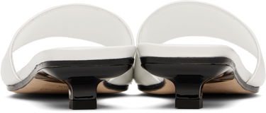 Skovård BY FAR BY FAR Ceni Kitten Heel Mules Vit | MWFHO014CL034WH025PL, 1