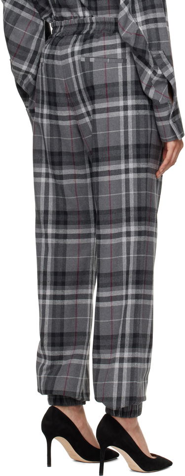 Träningsbyxor The Attico Attico Plaid Drawstring Jogger Pants Grå | 250WCP00257 CCC050AA, 2