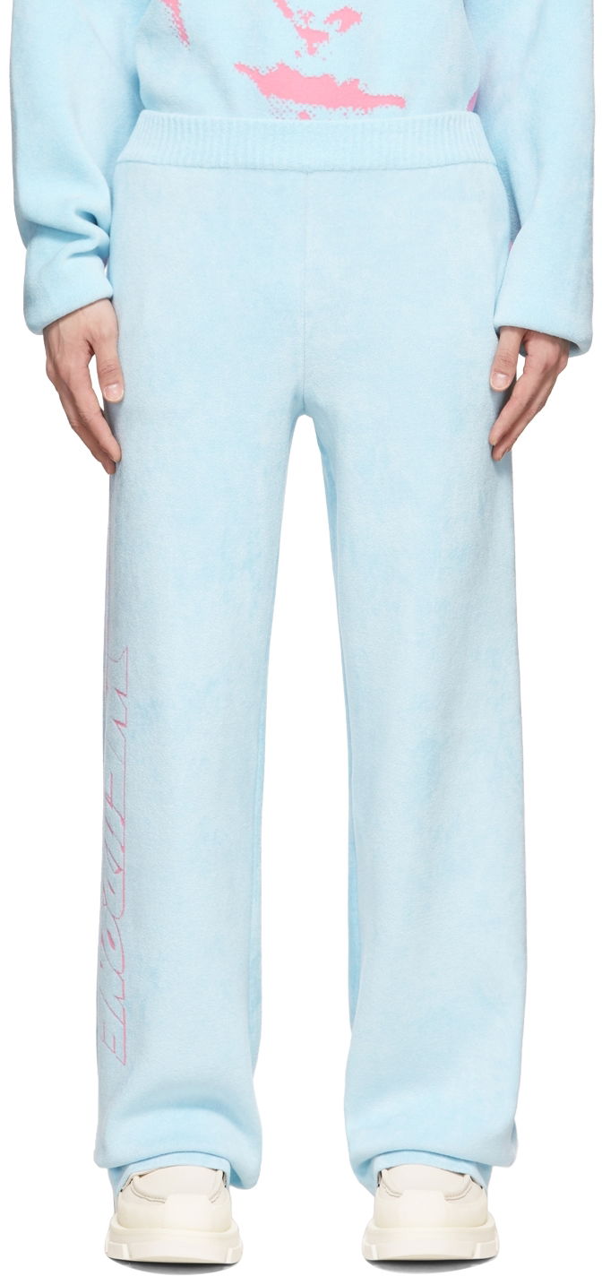 Träningsbyxor We11done We11done Viscose Lounge Pants Blå | WD-KP1-22-626-U-SK