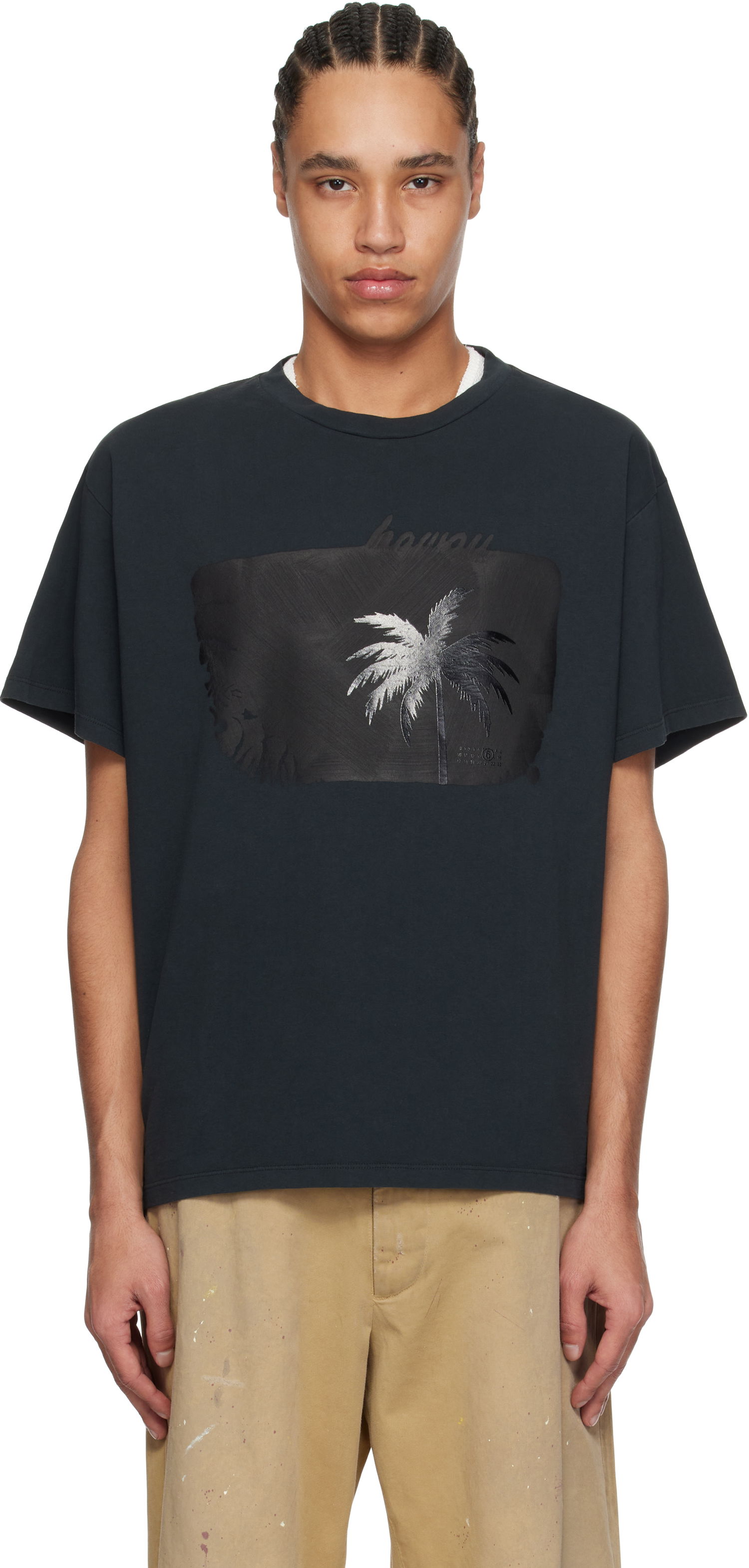 T-shirt Maison Margiela MM6 Maison Margiela Graphic T-Shirt Svart | SH2GC0019 M20108, 0