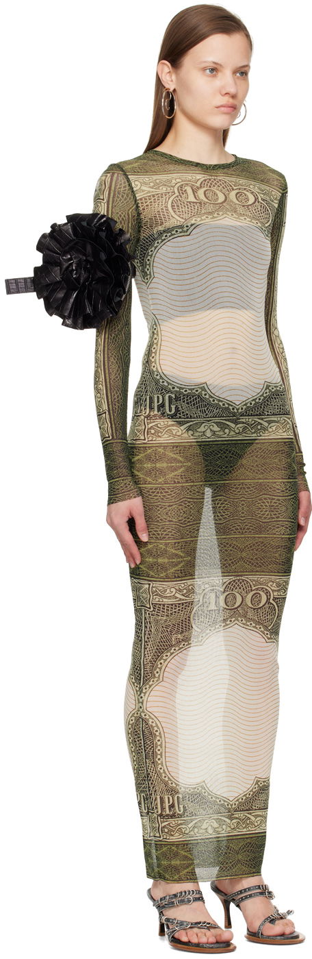 Klä Jean Paul Gaultier Jean Paul Gaultier 'The Cartouche' Maxi Dress Grön | 24/25-F-RO086-T515-400300156, 1