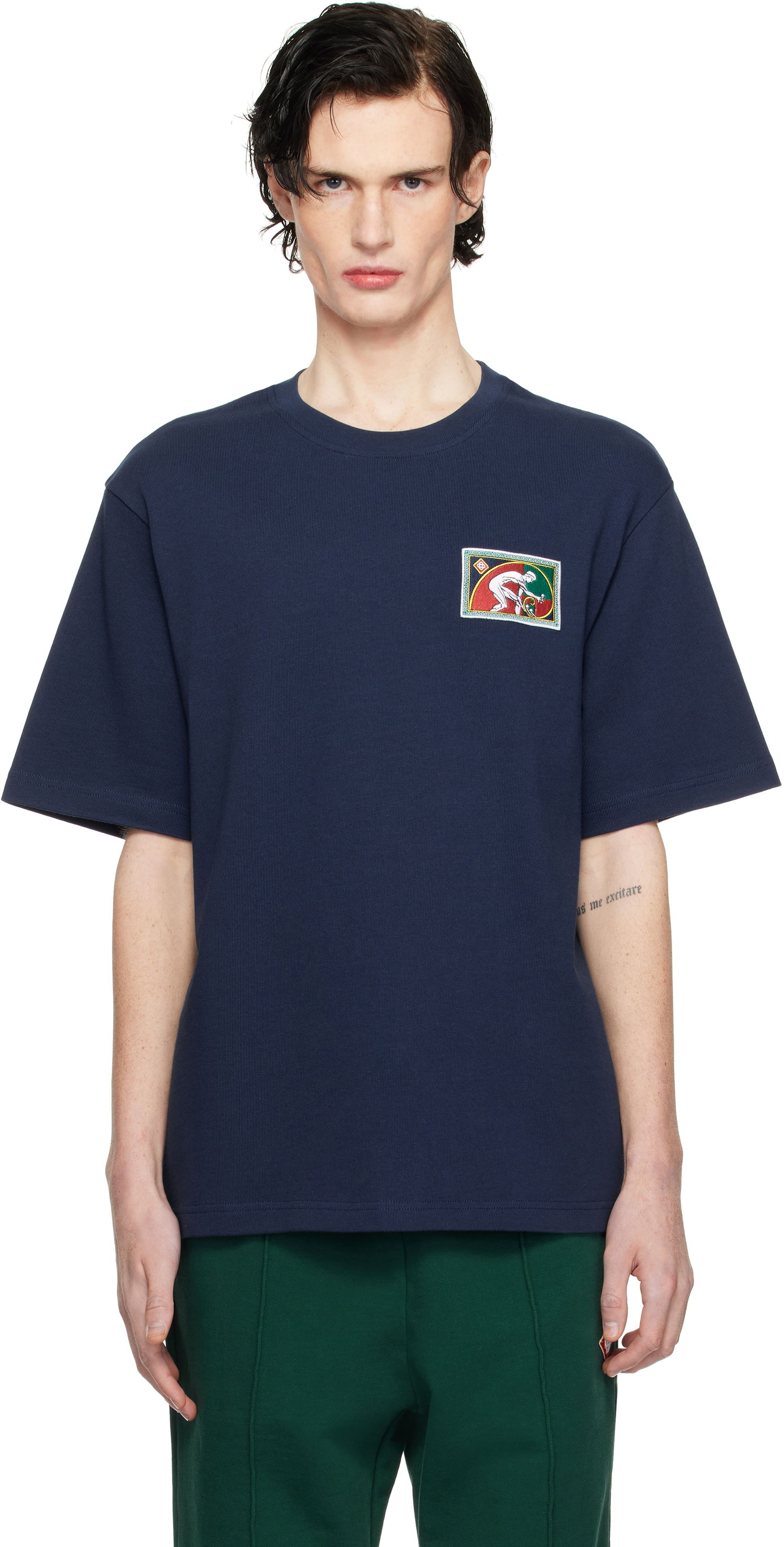 T-shirt Casablanca Fibonacci Patch T-Shirt Mörkblå | MPS25-JTS-027-03, 0