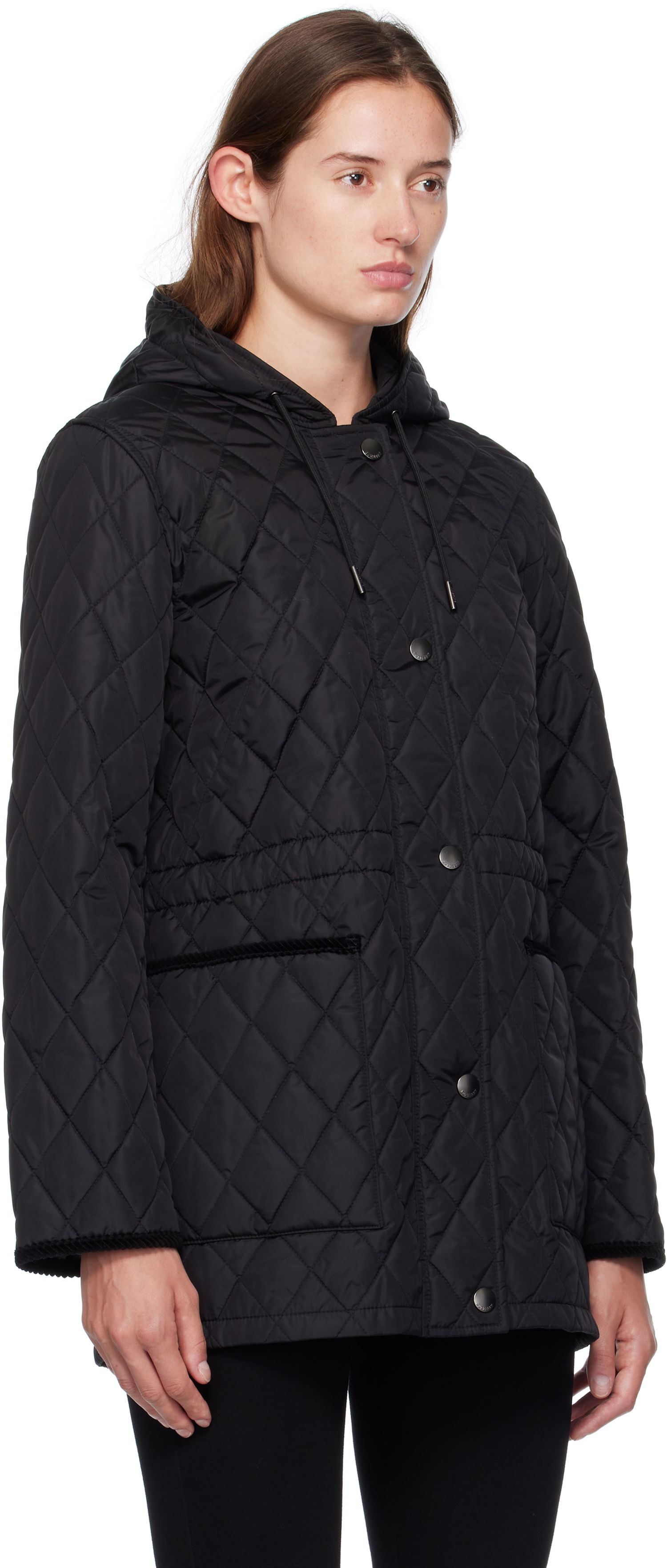 Rockar Burberry Burberry Quilted Nylon Hooded Coat Svart | 8113825, 1